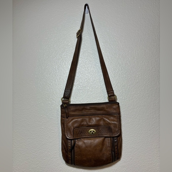 Fossil Stanton Traveler Crossbody Leather Bag | lamb hide | classic | basics - Picture 2 of 16